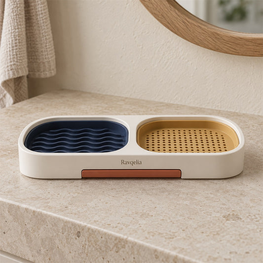 Ravqelia Dual-Zone Makeup Brush Cleaning Tray - view 1