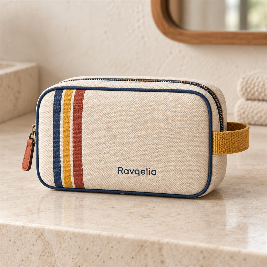 Ravqelia Striped Makeup Brush Travel Organizer - view 1