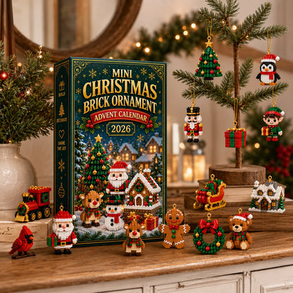 🎄 24-dňový adventný kalendár s mini stavebnicovými ozdobami – 24 jedinečných vianočných modelov