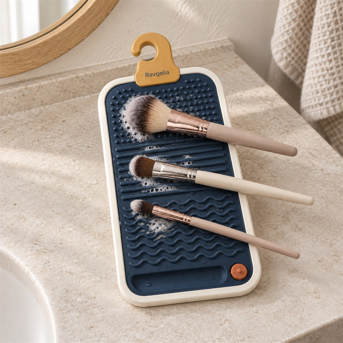 Ravqelia Hanging Makeup Brush Cleaning Board - view 2