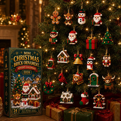 🎄 24-dňový adventný kalendár s mini stavebnicovými ozdobami – 24 jedinečných vianočných modelov