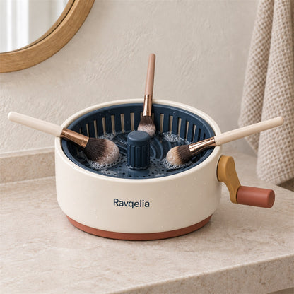 Ravqelia Hand-Crank Makeup Brush Washing Bowl - view 2