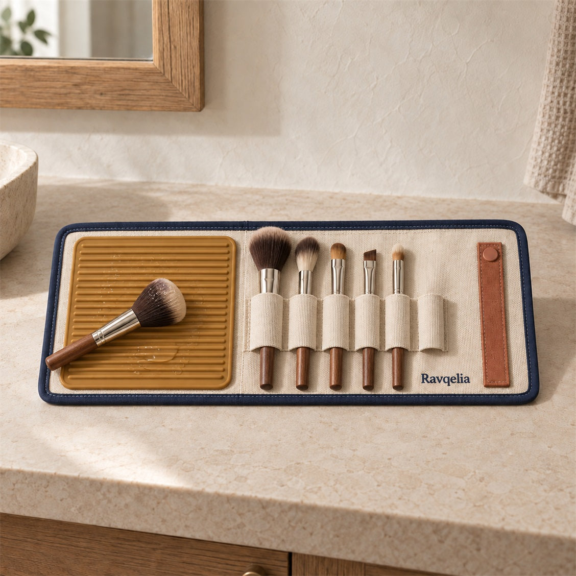 Ravqelia Foldable Brush Cleaning Mat and Organizer - view 2