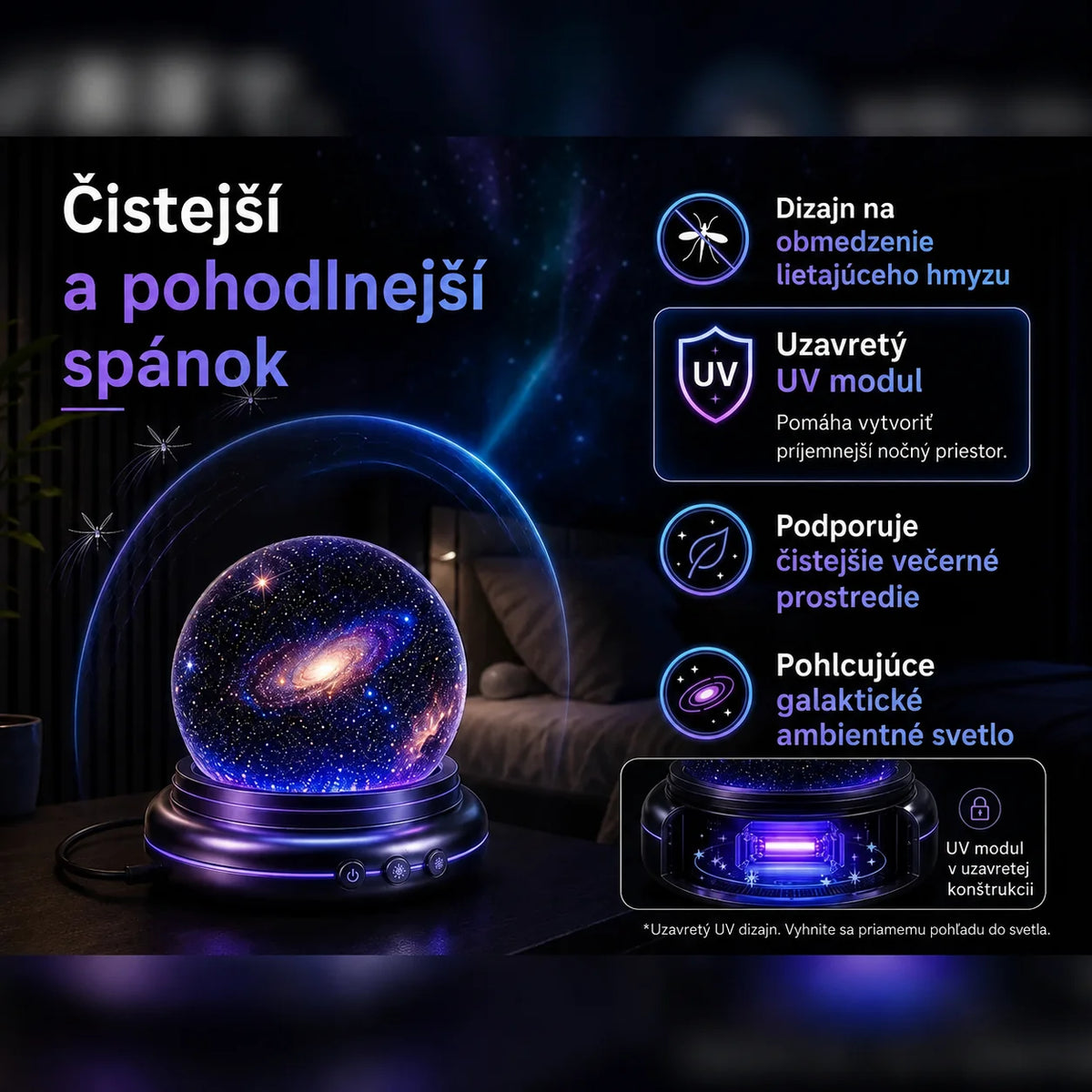 🌌🔮 Topacme® Projektor nočného svetla