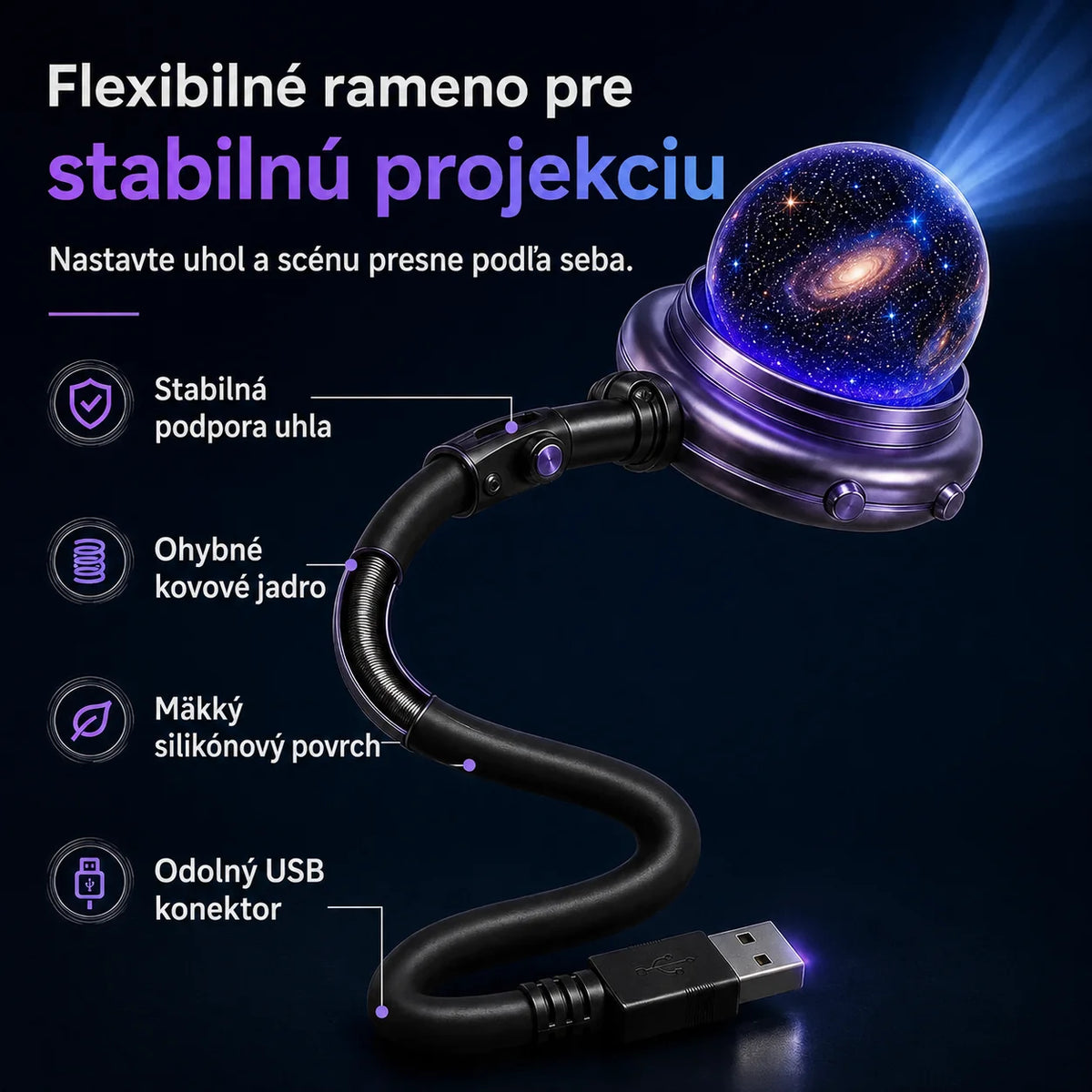 🌌🔮 Topacme® Projektor nočného svetla