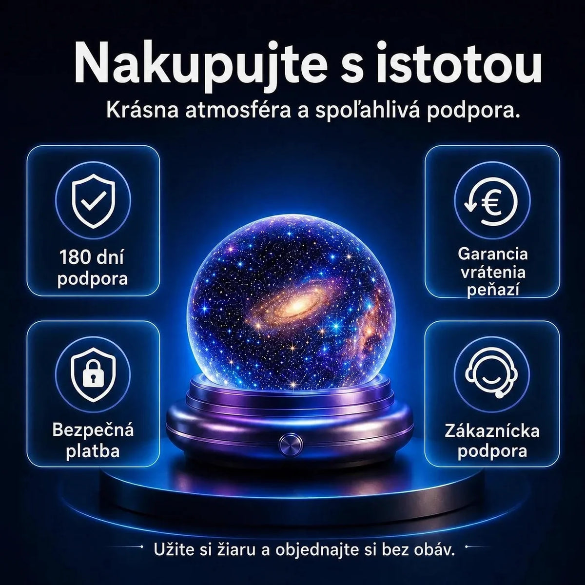 🌌🔮 Topacme® Projektor nočného svetla